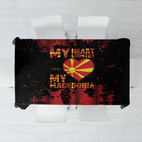 My Heart My Country My Macedonia Tablecloth Grunge Style