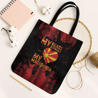 My Heart My Country My Macedonia Tote Bag Grunge Style
