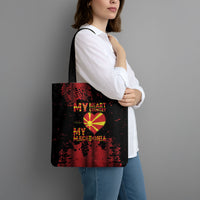 My Heart My Country My Macedonia Tote Bag Grunge Style