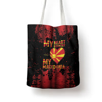 My Heart My Country My Macedonia Tote Bag Grunge Style