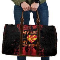 My Heart My Country My Macedonia Travel Bag Grunge Style