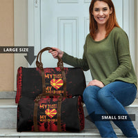 My Heart My Country My Macedonia Travel Bag Grunge Style