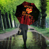 My Heart My Country My Macedonia Umbrella Grunge Style