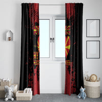 My Heart My Country My Macedonia Window Curtain Grunge Style