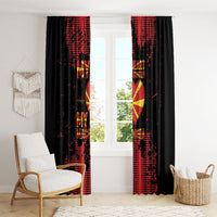 My Heart My Country My Macedonia Window Curtain Grunge Style