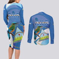 Nicaragua 505 Guardabarranco Couples Matching Long Sleeve Bodycon Dress and Long Sleeve Button Shirt En Dios confiamos - Wonder Print Shop