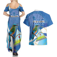 Nicaragua 505 Guardabarranco Couples Matching Summer Maxi Dress and Hawaiian Shirt En Dios confiamos - Wonder Print Shop