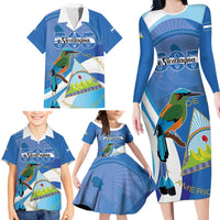 Nicaragua 505 Guardabarranco Family Matching Long Sleeve Bodycon Dress and Hawaiian Shirt En Dios confiamos - Wonder Print Shop