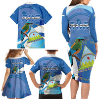 Nicaragua 505 Guardabarranco Family Matching Long Sleeve Bodycon Dress and Hawaiian Shirt En Dios confiamos - Wonder Print Shop