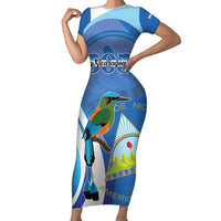 Nicaragua 505 Guardabarranco Family Matching Short Sleeve Bodycon Dress and Hawaiian Shirt En Dios confiamos - Wonder Print Shop