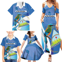 Nicaragua 505 Guardabarranco Family Matching Summer Maxi Dress and Hawaiian Shirt En Dios confiamos - Wonder Print Shop