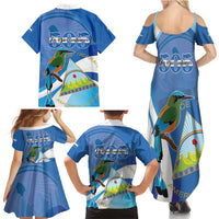 Nicaragua 505 Guardabarranco Family Matching Summer Maxi Dress and Hawaiian Shirt En Dios confiamos - Wonder Print Shop