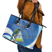 Nicaragua 505 Guardabarranco Leather Tote Bag En Dios confiamos - Wonder Print Shop