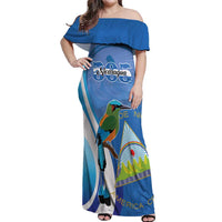 Nicaragua 505 Guardabarranco Off Shoulder Maxi Dress En Dios confiamos - Wonder Print Shop