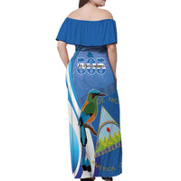 Nicaragua 505 Guardabarranco Off Shoulder Maxi Dress En Dios confiamos - Wonder Print Shop