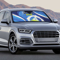 Nicaragua Independence Day 1821 Auto Sun Shade Plumeria Floral - Wonder Print Shop