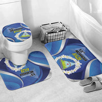 Nicaragua Independence Day 1821 Bathroom Set Plumeria Floral - Wonder Print Shop