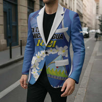 Personalized Nicaragua Independence Day 1821 Blazer Plumeria Floral - Wonder Print Shop