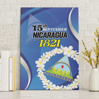 Nicaragua Independence Day 1821 Canvas Wall Art Plumeria Floral - Wonder Print Shop