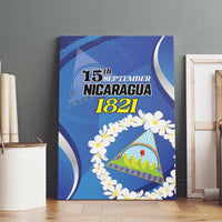 Nicaragua Independence Day 1821 Canvas Wall Art Plumeria Floral - Wonder Print Shop