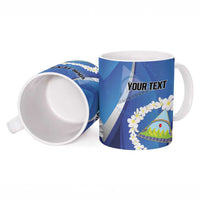 Personalized Nicaragua Independence Day 1821 Ceramic Mug Plumeria Floral - Wonder Print Shop