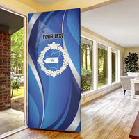 Nicaragua Independence Day 1821 Door Cover Plumeria Floral - Wonder Print Shop