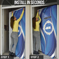 Nicaragua Independence Day 1821 Door Cover Plumeria Floral - Wonder Print Shop