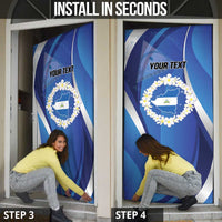 Nicaragua Independence Day 1821 Door Cover Plumeria Floral - Wonder Print Shop