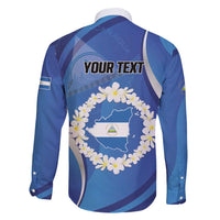Personalized Nicaragua Independence Day 1821 Family Matching Off Shoulder Short Dress and Hawaiian Shirt Plumeria Floral - Wonder Print Shop