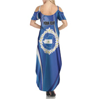 Personalized Nicaragua Independence Day 1821 Family Matching Summer Maxi Dress and Hawaiian Shirt Plumeria Floral - Wonder Print Shop