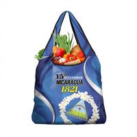 Nicaragua Independence Day 1821 Grocery Bag Plumeria Floral - Wonder Print Shop
