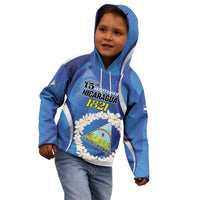 Personalized Nicaragua Independence Day 1821 Kid Hoodie Plumeria Floral - Wonder Print Shop