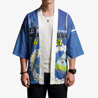 Personalized Nicaragua Independence Day 1821 Kimono Plumeria Floral - Wonder Print Shop