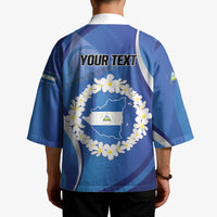 Personalized Nicaragua Independence Day 1821 Kimono Plumeria Floral - Wonder Print Shop