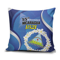 Nicaragua Independence Day 1821 Pillow Cover Plumeria Floral - Wonder Print Shop