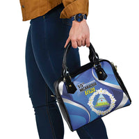 Nicaragua Independence Day 1821 Shoulder Handbag Plumeria Floral - Wonder Print Shop