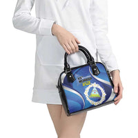 Nicaragua Independence Day 1821 Shoulder Handbag Plumeria Floral - Wonder Print Shop