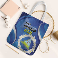 Nicaragua Independence Day 1821 Tote Bag Plumeria Floral - Wonder Print Shop