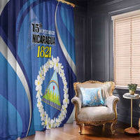 Nicaragua Independence Day 1821 Window Curtain Plumeria Floral - Wonder Print Shop