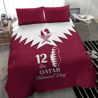 Qatar National Day Bedding Set Dawlat Qatar Map Islamic Pattern - Wonder Print Shop