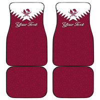 Qatar National Day Car Mats Dawlat Qatar Map Islamic Pattern - Wonder Print Shop