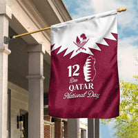 Qatar National Day Garden Flag Dawlat Qatar Map Islamic Pattern - Wonder Print Shop