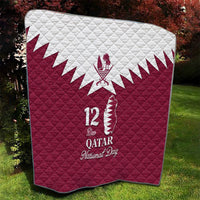 Qatar National Day Quilt Dawlat Qatar Map Islamic Pattern - Wonder Print Shop