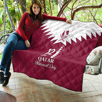 Qatar National Day Quilt Dawlat Qatar Map Islamic Pattern - Wonder Print Shop