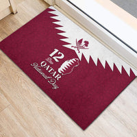 Qatar National Day Rubber Doormat Dawlat Qatar Map Islamic Pattern - Wonder Print Shop