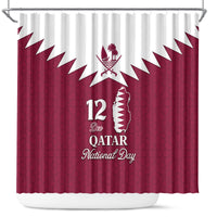 personalised-qatar-national-day-shower-curtain-dawlat-qatar-map-islamic-pattern