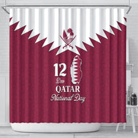 personalised-qatar-national-day-shower-curtain-dawlat-qatar-map-islamic-pattern