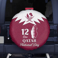 Qatar National Day Spare Tire Cover Dawlat Qatar Map Islamic Pattern - Wonder Print Shop