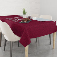 Qatar National Day Tablecloth Dawlat Qatar Map Islamic Pattern - Wonder Print Shop