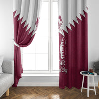 Qatar National Day Window Curtain Dawlat Qatar Map Islamic Pattern - Wonder Print Shop